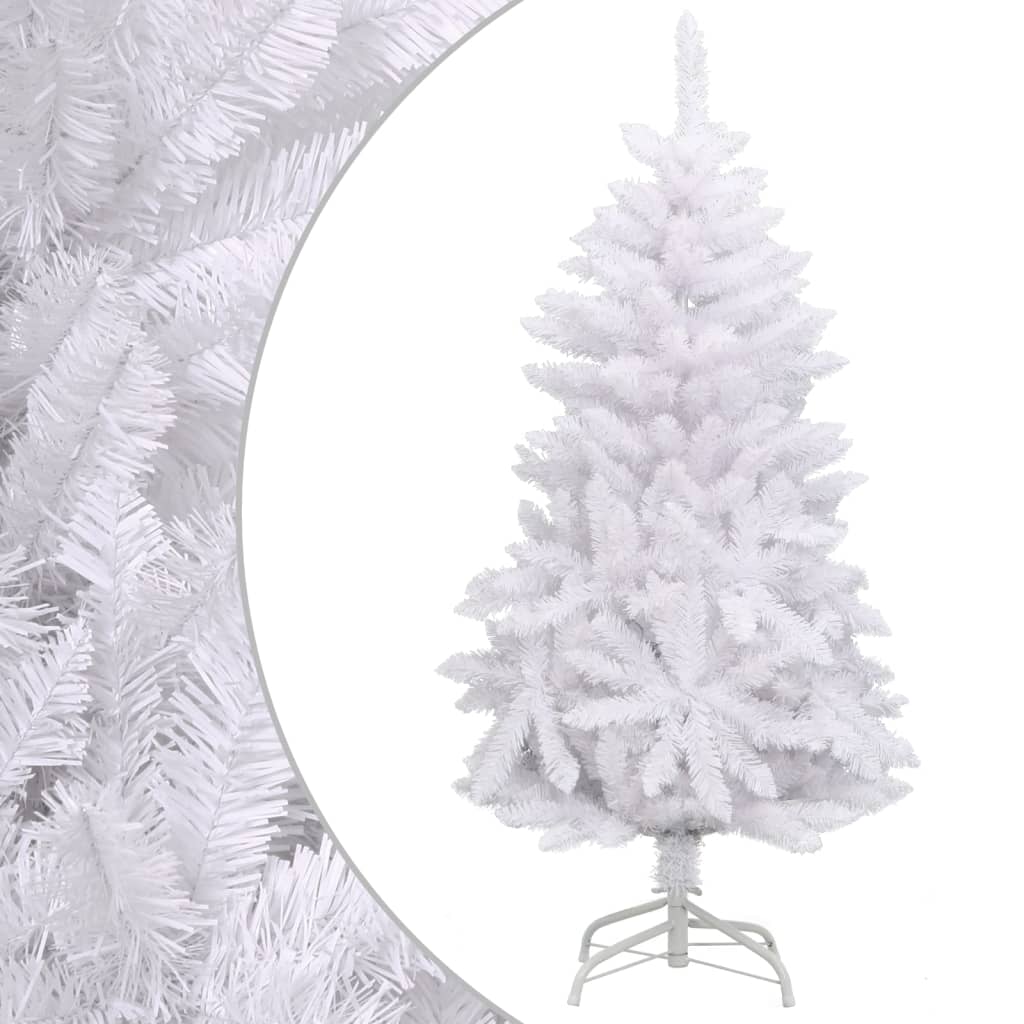 ALmi Artificial Hinged Christmas Tree with Stand White 59.1"