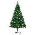 ALmi Artificial Prelit Christmas Tree with Thick Branches Green 70.9