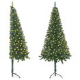 ALmi Corner Artificial Prelit Christmas Tree Green 70.9" PVC