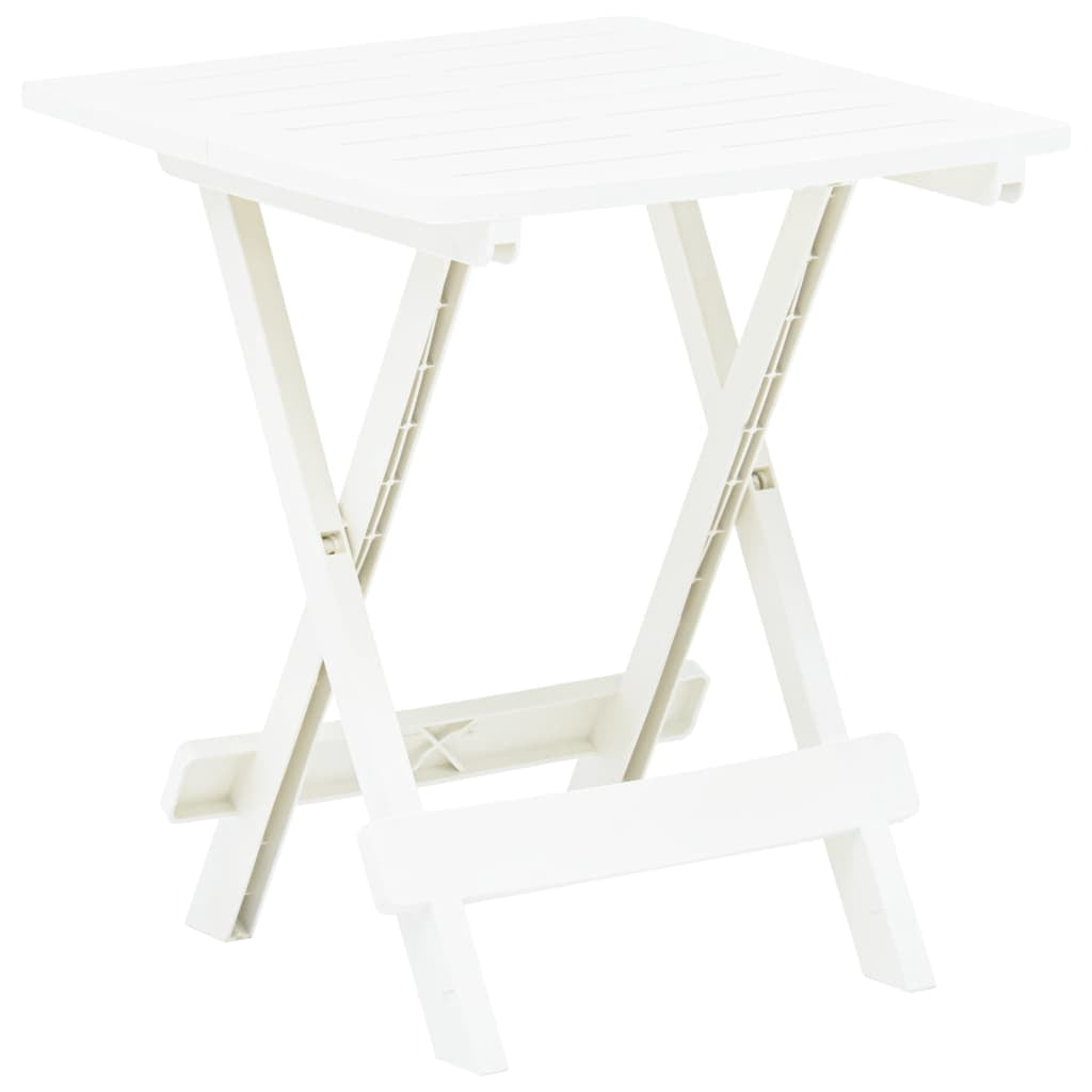 ALmi Folding Patio Table White 17.7"x16.9"x19.7" Plastic