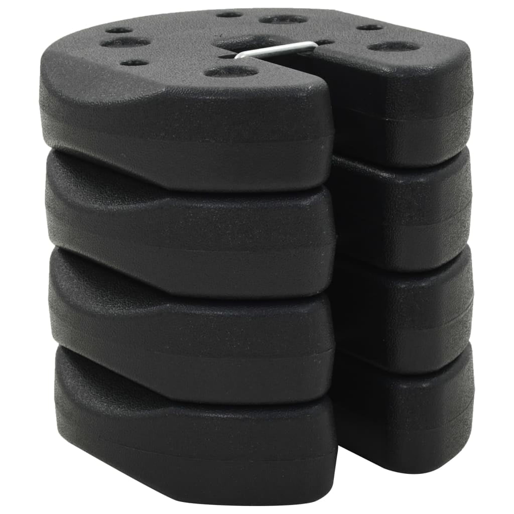 ALmi Gazebo Weight Plates 4 pcs Black 8.7"x2" Concrete