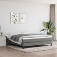 ALmi Pocket Spring Bed Mattress Dark Gray 76"x79.9"x7.9" King Fabric