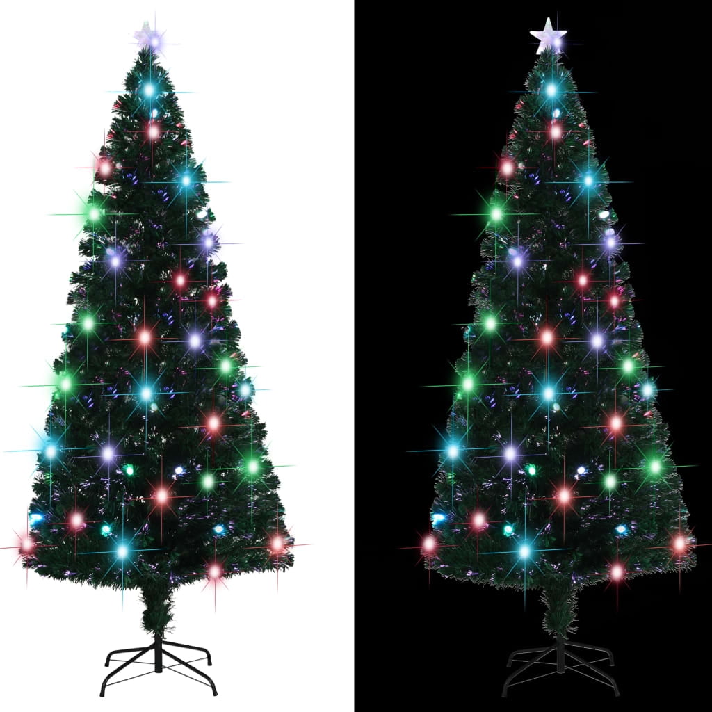 ALmi Prelit Christmas Tree with Stand 7 ft Fiber Optic