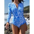 thumbnail image 1 of ALove Women Rash Guard One Piece Print Swimsuir UV UPF 50+ Sun Protection Swimming Bathing, 1 of 6