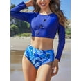 thumbnail image 1 of ALove Women's Surfing Rash Guard Two Piece UPF 50+ Sun Protection Wetsuit, 1 of 6