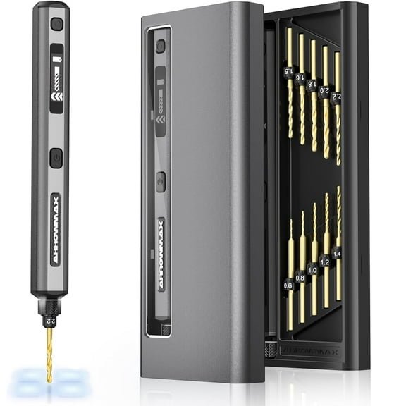 AM ARROWMAX Mini Electric Drill Rotary Tool Rechargeable Cordless Drill for Crafts Wood Plastic Aluminium Coin Home DIY SDS