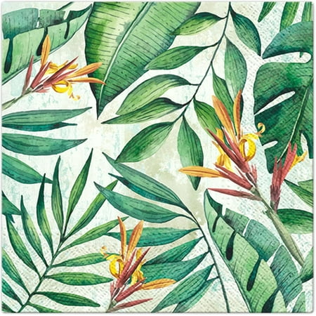 AM Décor - 20 Count Soft 3-Ply Decoupage Luncheon Paper Napkins -13" x 13" (Unfolded) (Jungle Strelicia)
