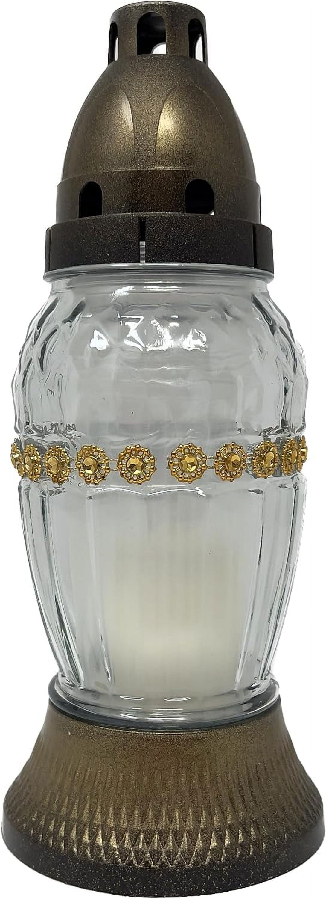 AM Décor Cemetery Memorial Candle Gravesite Remembrance Decoration