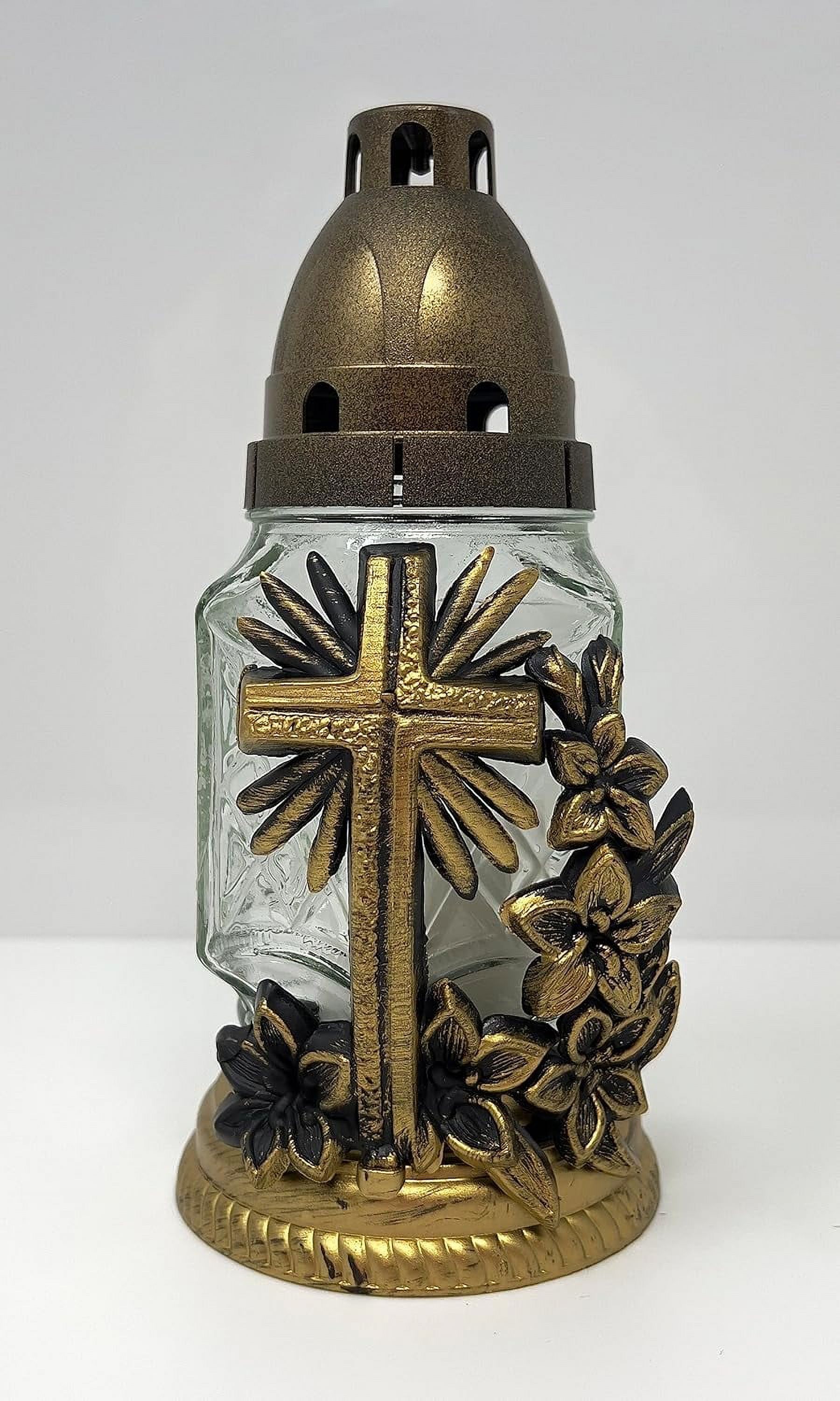 AM Décor Cemetery Memorial Candle Gravesite Remembrance Decoration