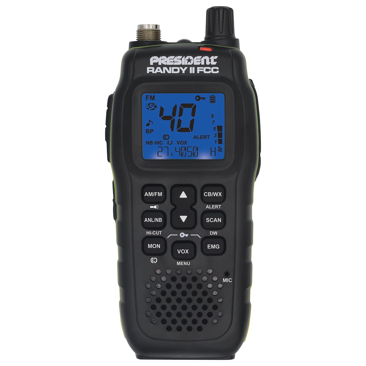 President Electronics Handheld Randy II Black AM/FM CB Radio with LCD ...