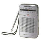 Panasonic RF-P50 Pocket AM/FM Radio, Silver, Portable & Battery ...