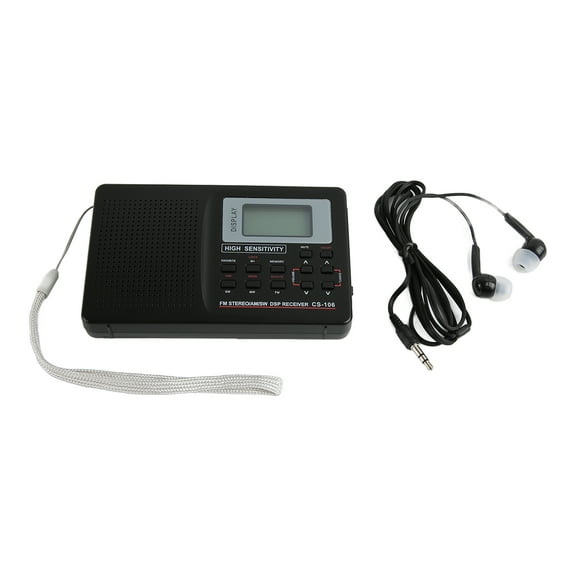 AM FM SW Radio Memory Function Low Loss Backlight Keys Portable Digital Full Band Radio with Alarm Clock