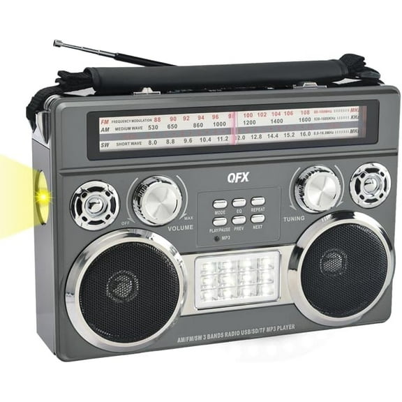 AM/FM/SW Recharge Bluetooth Radio + Flashlight + FLOODLIGHT