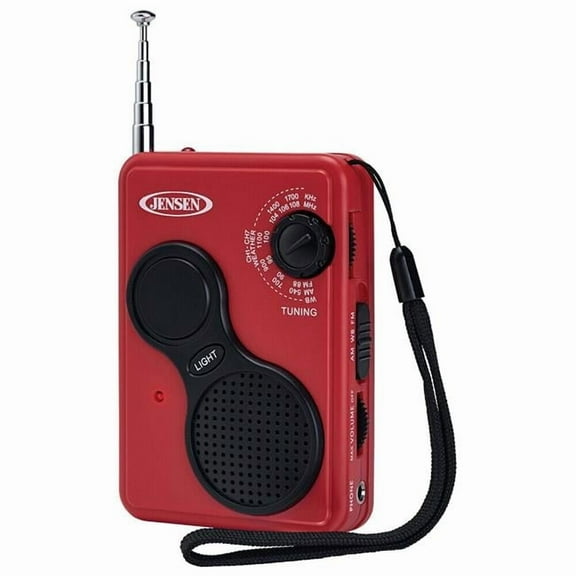 AM & FM Weather Band Portable Radio with Flashlight