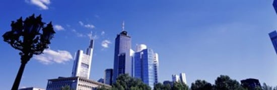 AM Main Bank Frankfurt Germany Canvas Art - Panoramic Images (36 x 12)
