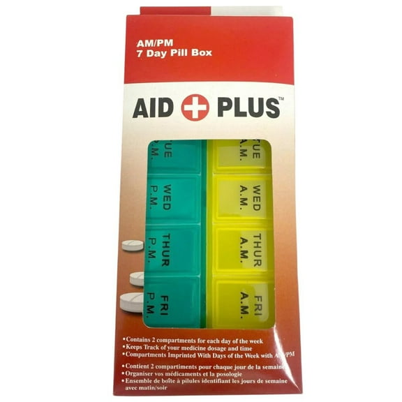 AM/PM 7 Day Pill Box Organizer1:CT