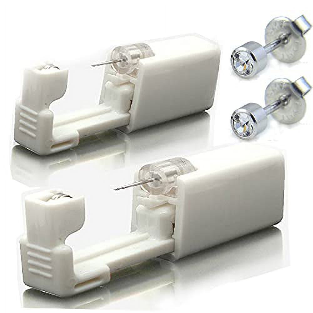 AM RONG MAGIC Ear Piercing Gun,2 Pack Self Ear Piercing Gun Disposable