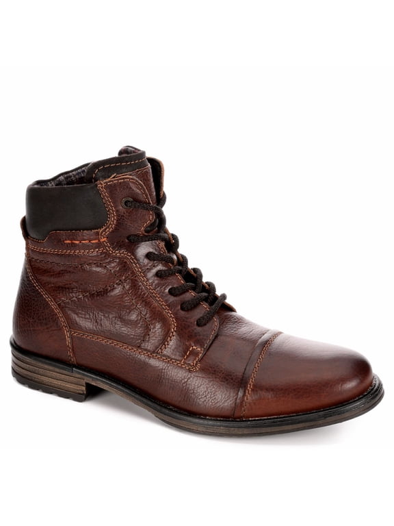 Mens Solid Grip Work Boot, Medium Cap Toe Dark Brown, 11.5