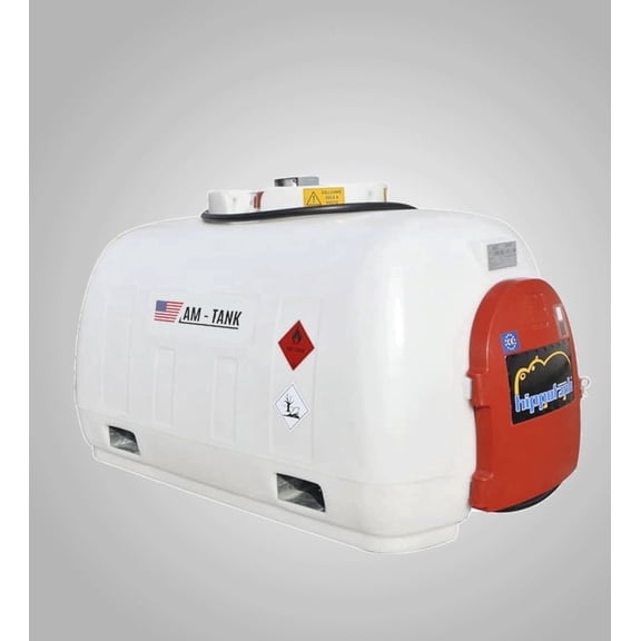 AM-TANK 253-Gallon Auxiliary Diesel Fuel Tank with 12V Pump, 16ft Hose, and Automatic Nozzle