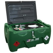 AM-TANK 40 DIESEL: Portable 40 gal Diesel Tank Low Profile with 12V Pump, Particulate and Water Filter, 13ft Hose and Auto-Nozzle.