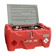 AM-TANK 40 GAS: Portable 40 gal GAS Tank DOT/UN/TC Low Profile with 12V cUL Listed Ex-proof Pump, 13ft Antistatic Hose, UL Auto-nozzle