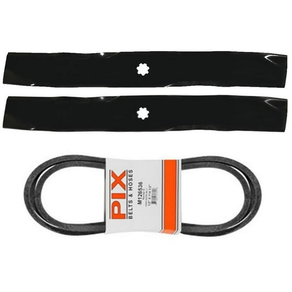 AM137325 Mower Blades & Belt Kit Fits John Deere LT133 LT150 LT155 LT160 LT166