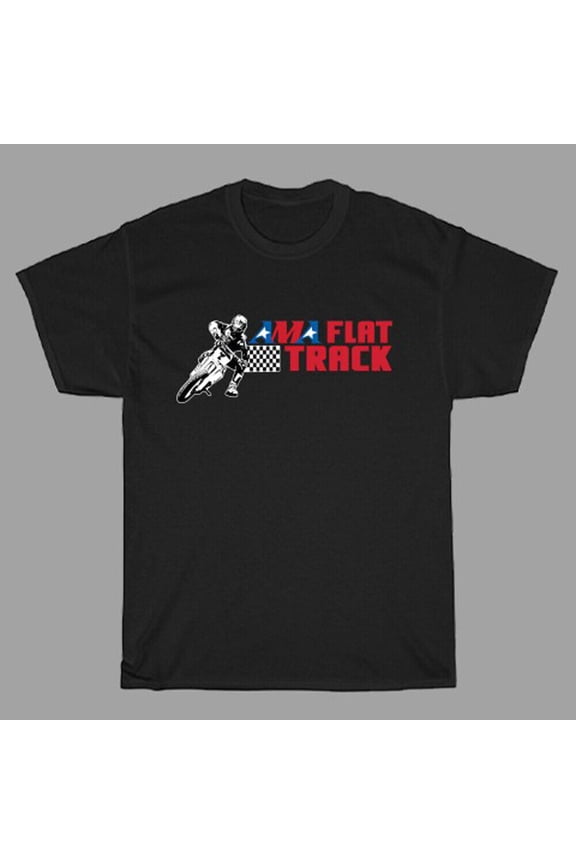 AMA Pro Racing Flat Track Men's Black T-Shirt Size S to 3XL