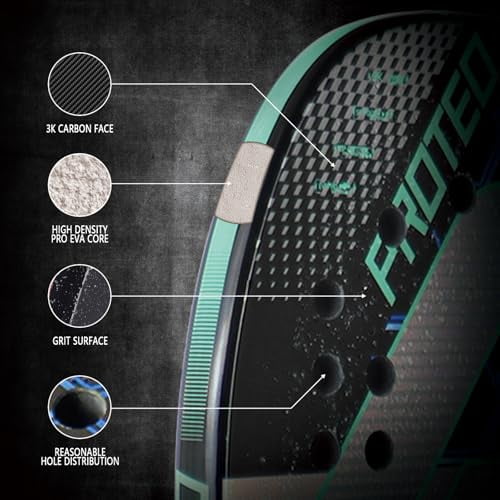 AMA SPORT Beach Tennis Racket Carbon Fiber with EVA Foam Core ...