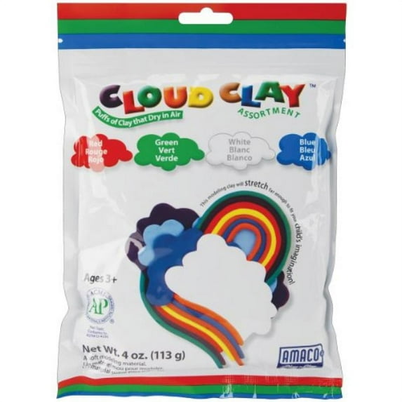 CLOUD CLAY ASST RD/BLU/GRN/WH