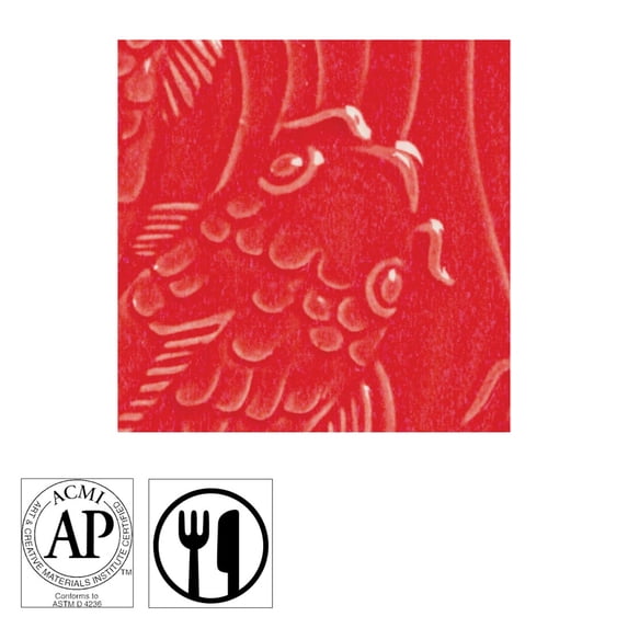 Amaco Liquid Gloss Glaze - Pint, Brilliant Red, Opaque
