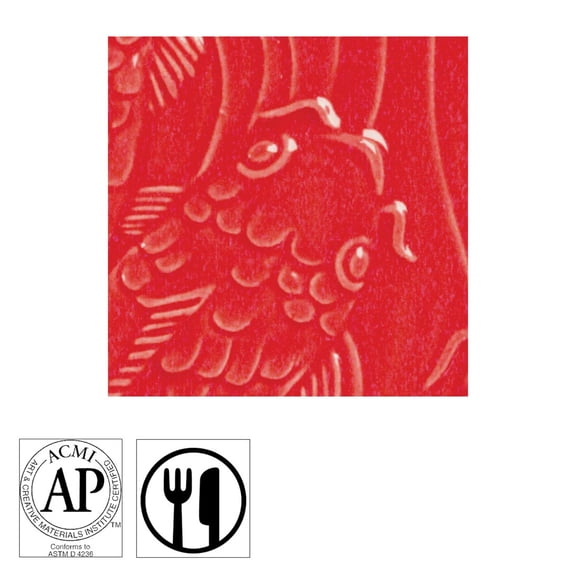 Amaco Liquid Gloss Glaze - Pint, Brilliant Red, Opaque