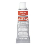 AMACO Rub n Buff Wax Metallic Finish - Rub n Buff Pewter 15ml Tube - Versatile Gilding Wax for Finishing Furniture Antiquing and Restoration - Rub and Buff Colors Single Tube