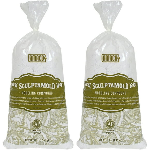 AMACO Sculptamold Modeling Compound, 3 lbs. Per Bag, 2 Bags