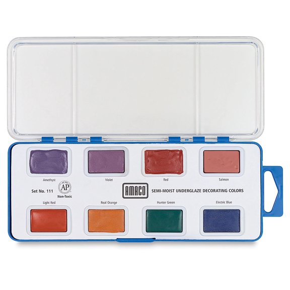 Amaco Semi-Moist Underglaze - Set No. 111, Set of 8