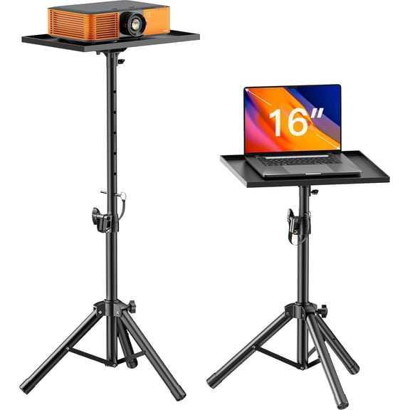 AMADA Projector Stand, Laptop Stand with Adjustable Height 22 to 36 ih, Heavy Duty Projector Mount as DJ Racks, Portable Projector Tripod Stand, Tall Floor Stand for Office, Home, Stage or Studio