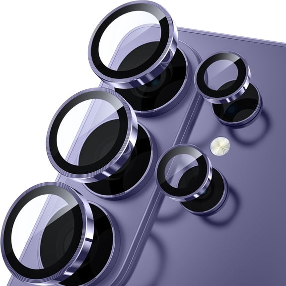AMAGA Compatible with Samsung Galaxy S26 Ultra Camera Lens Protector - [Original Shooting Mode] Shatterproof Metal HD Tempered Glass Camera Screen Protector Cover Film (Purple)