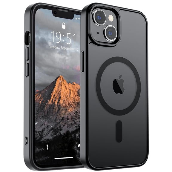 AMAGA for iPhone 13 Pro Max Case [Compatible with Magsafe] Translucent Matte Magnetic Phone Cover, Military Grade Drop Protection Shockproof Phone Cover, Forest Green