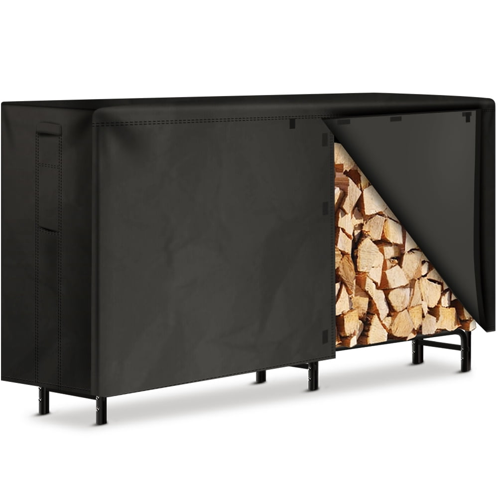 AMAGABELI GARDEN & HOME 6ft Firewood Log Rack Outdoor with Cover Heavy ...