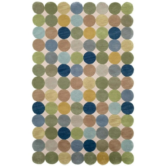 AMALFI 1958/04 CIRCLES OCEAN - 5'X7'6" Area Rug by Trans-Ocean
