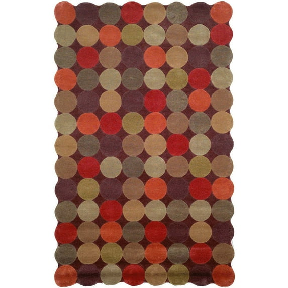 AMALFI 1958/19 CIRCLES TEAK - 5'X7'6" Area Rug by Trans-Ocean