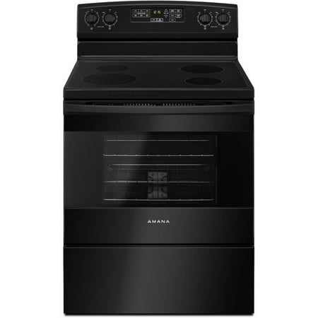 Amana AER6603SFB 4.8 Cu. Ft. Black Freestanding Electric Range