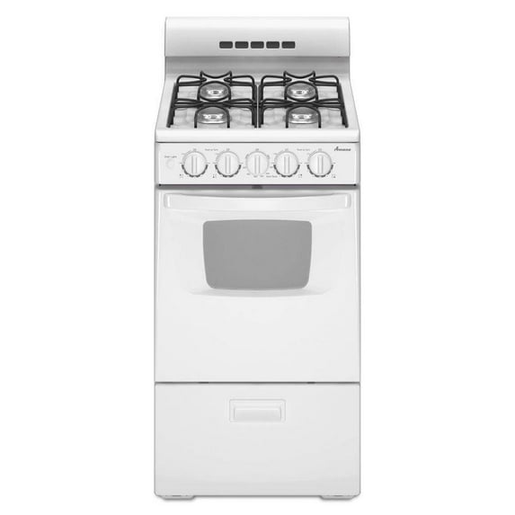 AMANA AGG222VDW 20" free standing gas range