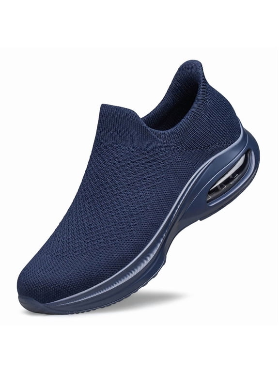 Hands Free Shoes for Women Non Slip Sock Breathable Lightweight Tennis Gym Walking Shoes Running Sneakers Casual Comfortable Workout Athletic Air Cushion Shoes Navy Blue Size 10.5