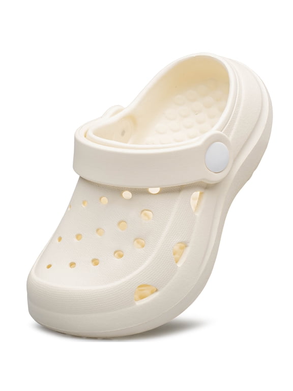 Unisex Kids Garden Clogs Slides Sandals Boys Girls Shower Slippers Beach House Shoes Outddor Beige Little Kid Size 2.5