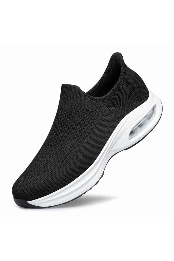 Women's Hands Free Slip on Sneakers Casual Walking Tennis Shoes Athletic Gym Workout Training Shoes Lightweight Comfortable Breathable Tennis Shoes Black Size 5