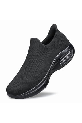 Women's Hands-Free Walking Shoes Non Slip Sock Casual Air Cushion Fashion Sneakers Lightweight Comfortable Tennis Workout Running Shoes All Black Size 8.5