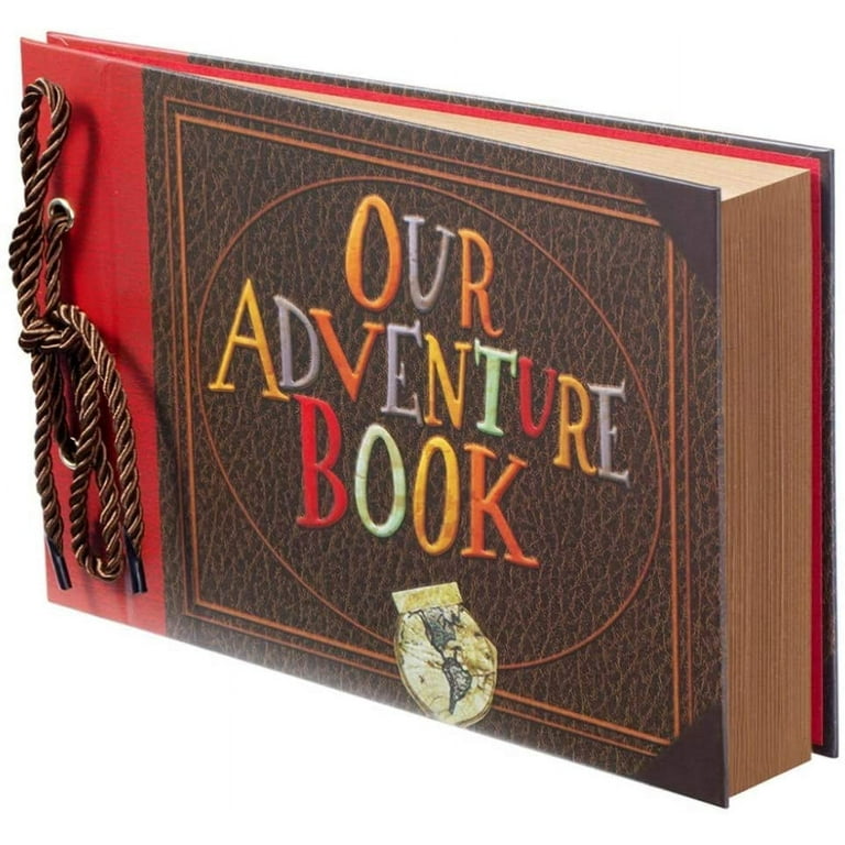 AMAOGE Scrapbook Photo Album, Our Adventure Book & #65292, Adventure  Scrapbook, Photo Book, Embossed Words Hard Cover Movie Up Scrapbook for