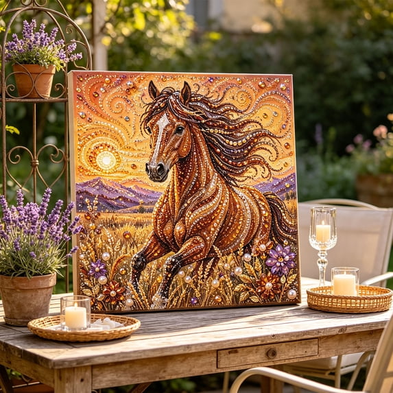 AMARHH Animal Pearl Art DIY Craft Kit, Handmade Pearl Beads Diamond Dots Painting Gem Sparkling Home Wall Decoration, 5D Diamond Painting for Adults Beginner