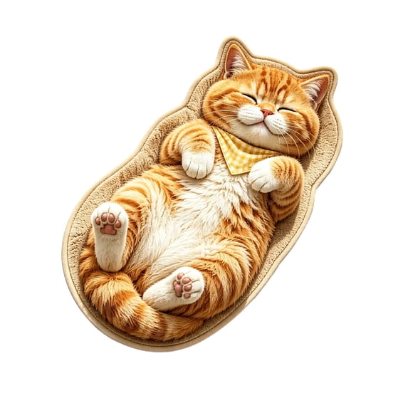 AMARHH Cat Shaped Fluffy Plush Floor Mat, Washable Faux Fur Animal Rug for Home Bedroom Living Room, Soft Cozy Bedside Decor Accent for Cat Lover Gift
