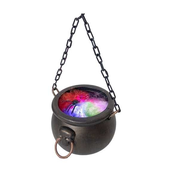 AMARHH Halloween LED Witch Cauldron, Hanging Halloween Decoration Pot, Color Changing Magical Brew Cauldron for Party and Home Decor